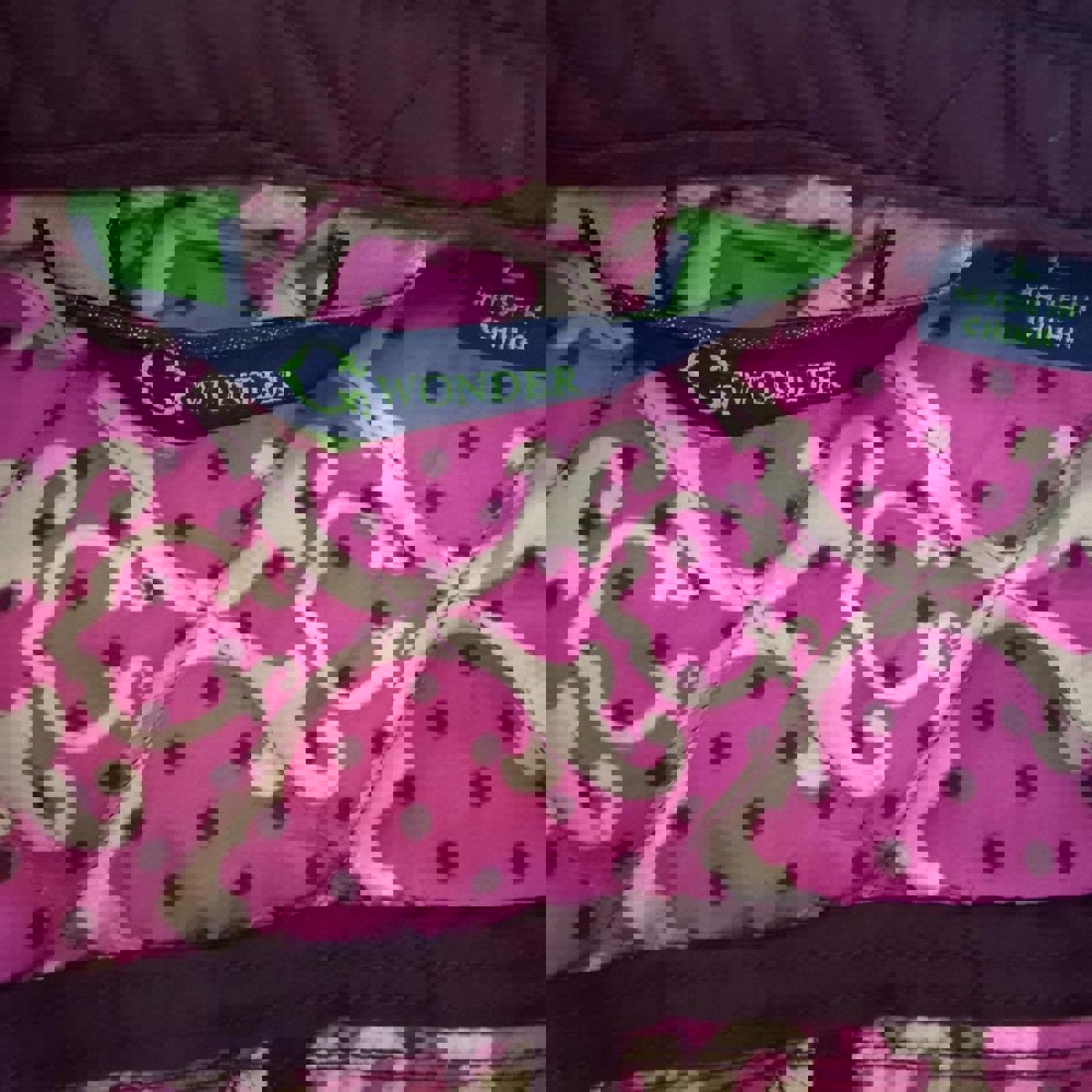 C Wonder Christian Siriano Quilted Burgundy Jacket with Pink Patterned Lining