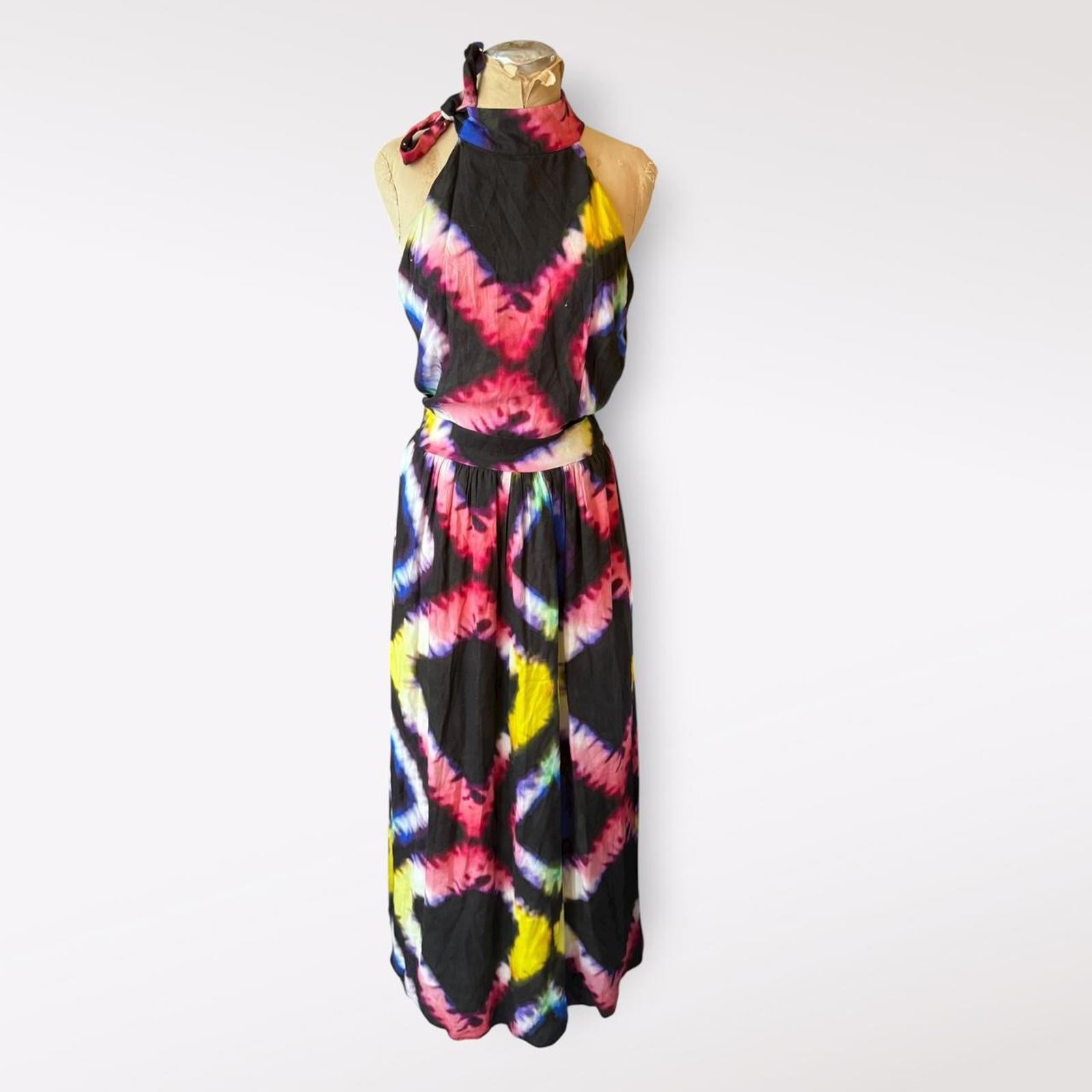 Busayo Tie-Dye Halter Maxi Dress