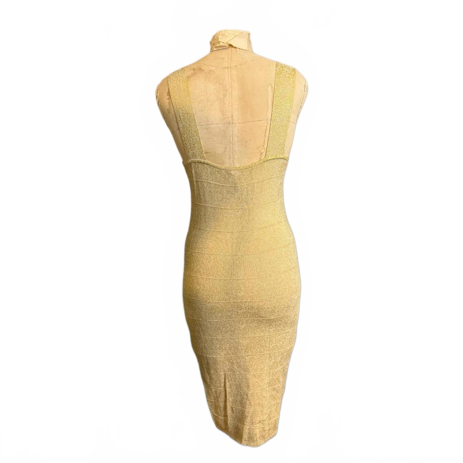 Guess by Marciano Gold Bodycon Dress