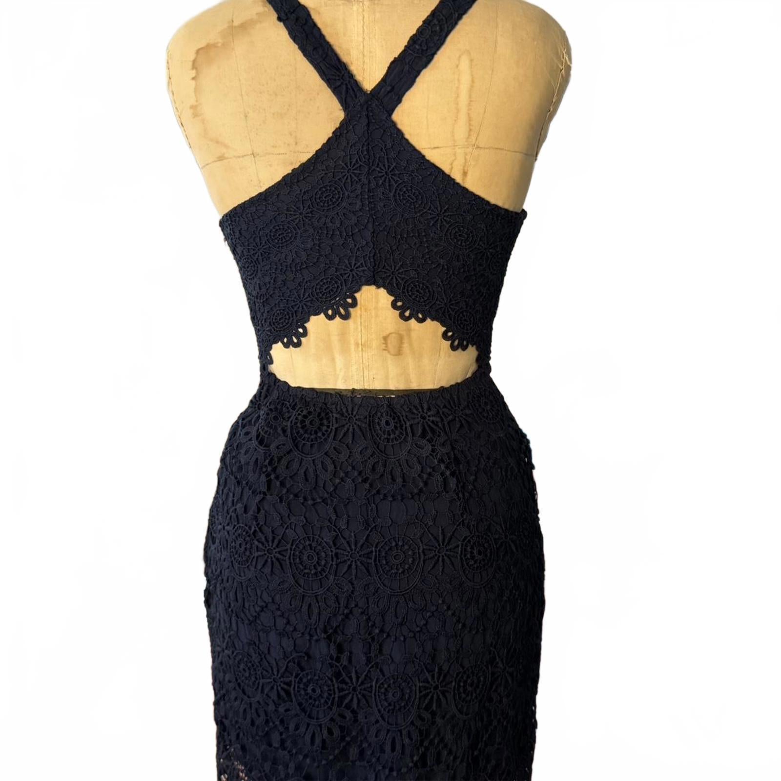 Hollister Co. Women's Black and Navy Dress