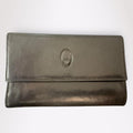 Peruzzi Trifold Black Leather Wallet