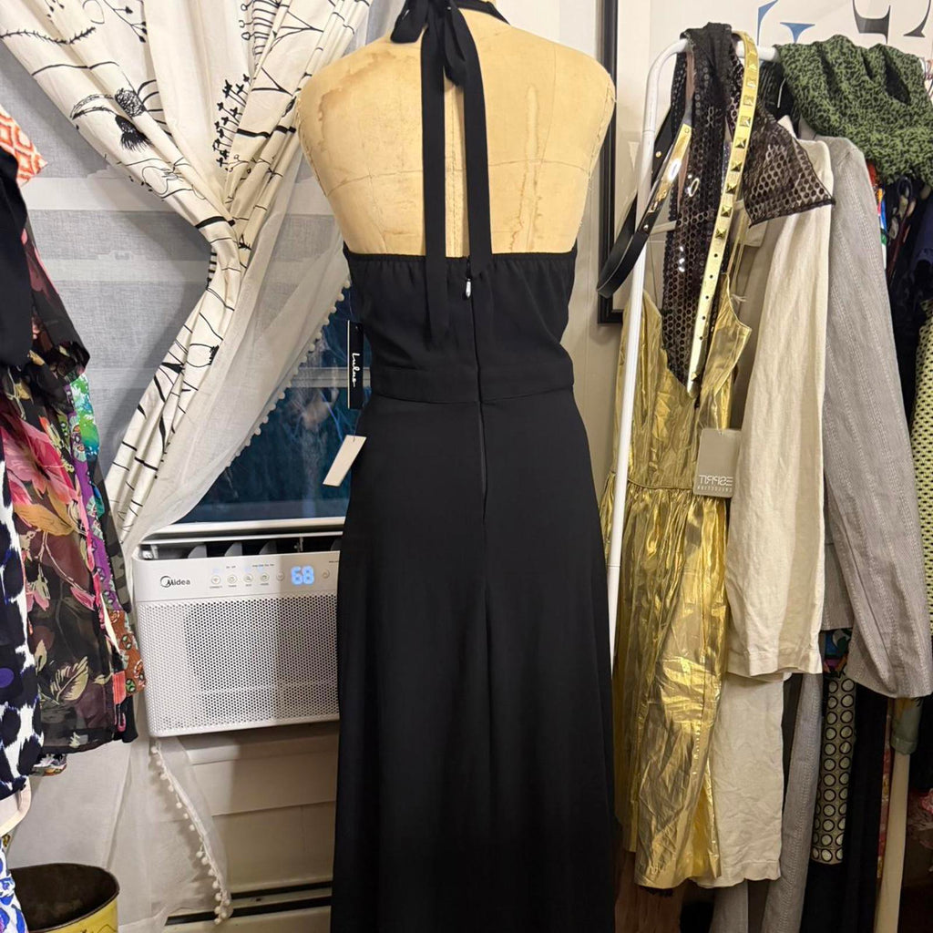 Lulus Black Halter Maxi Dress