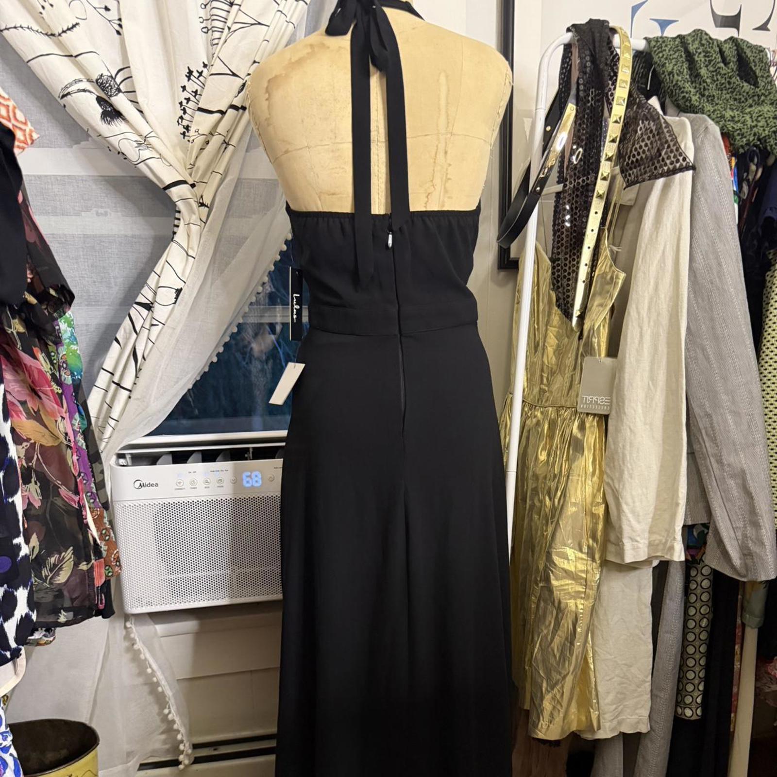 Lulus Black Halter Maxi Dress