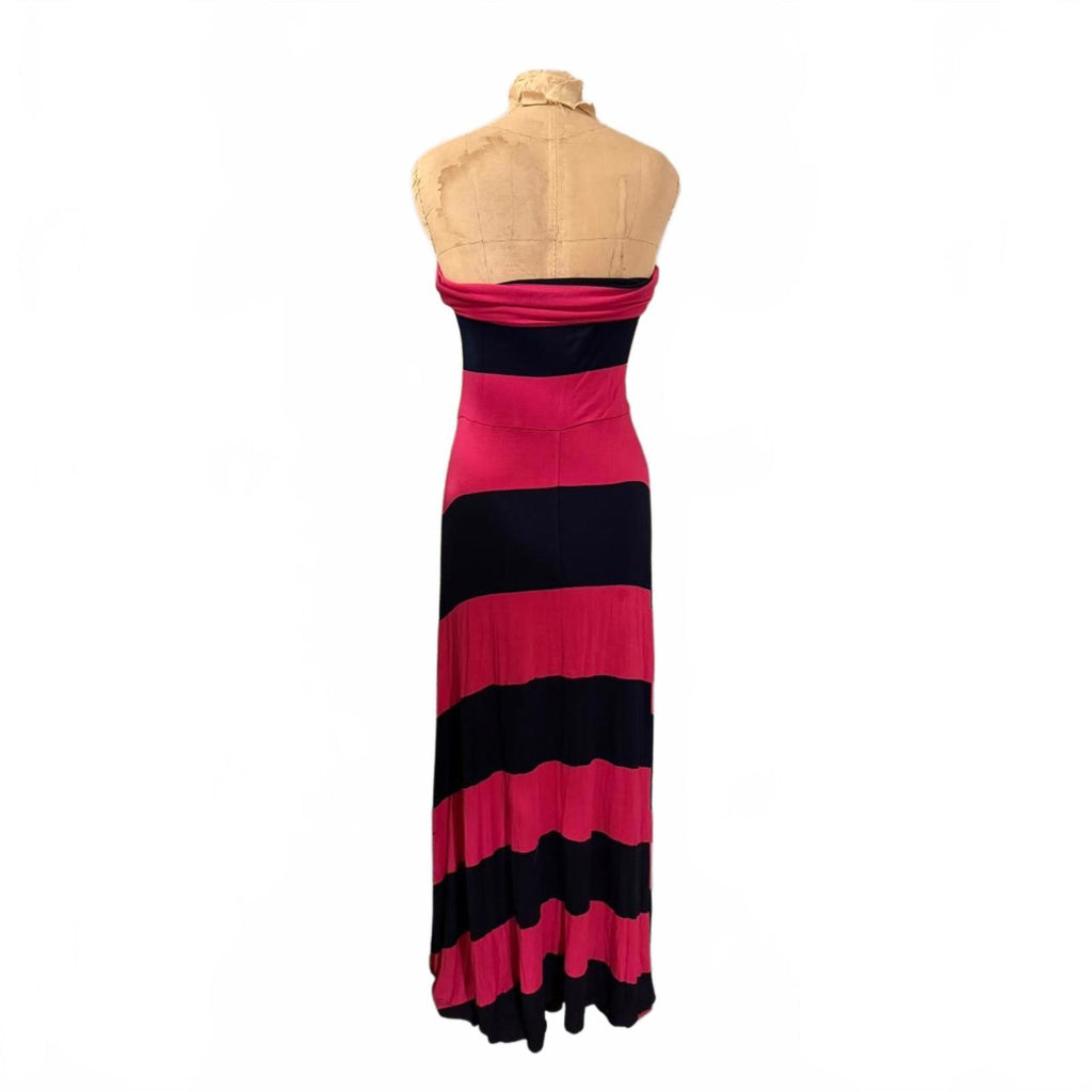 Red and Black Striped Maxi Dress Size M