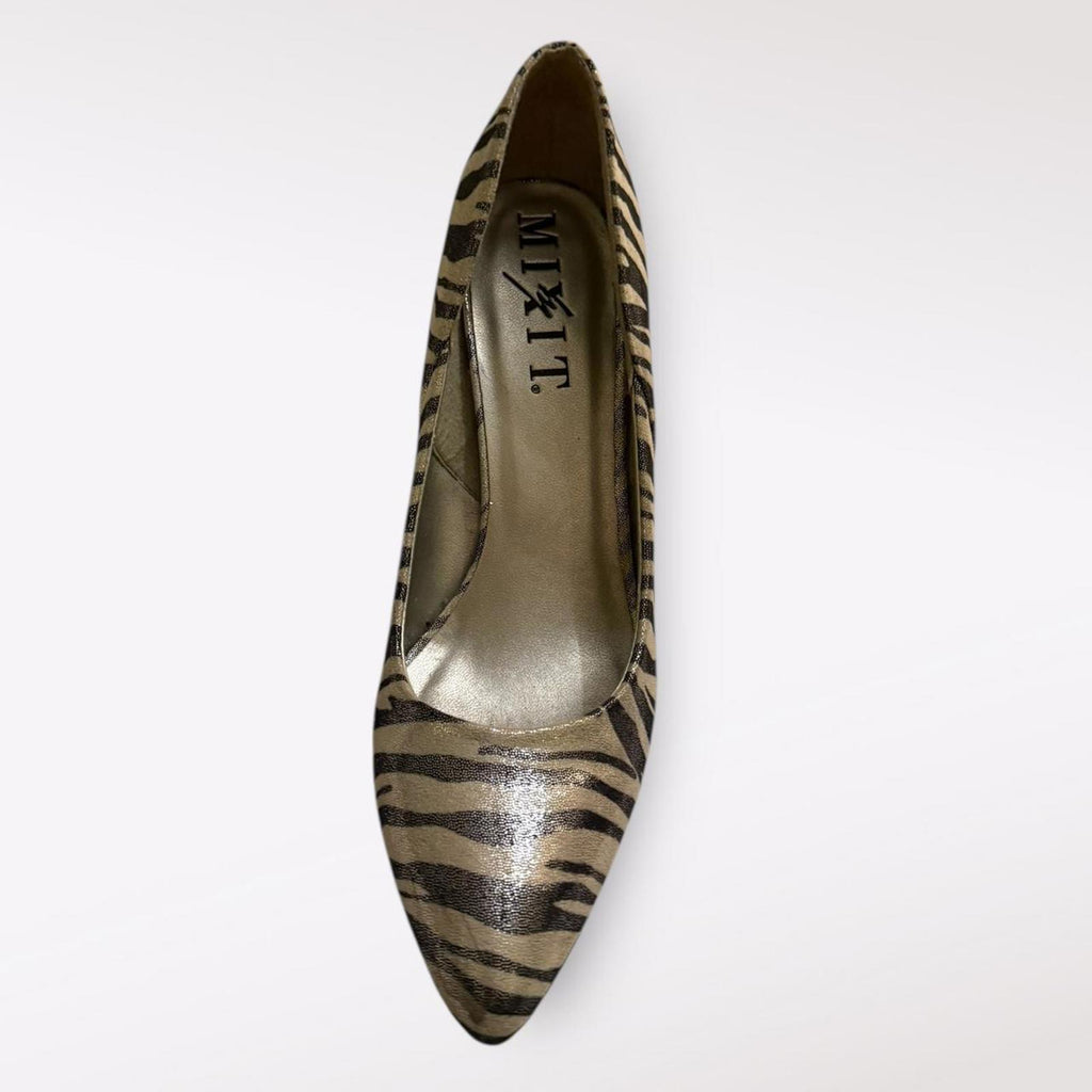Mixit Zebra Print Pointed Toe Heels