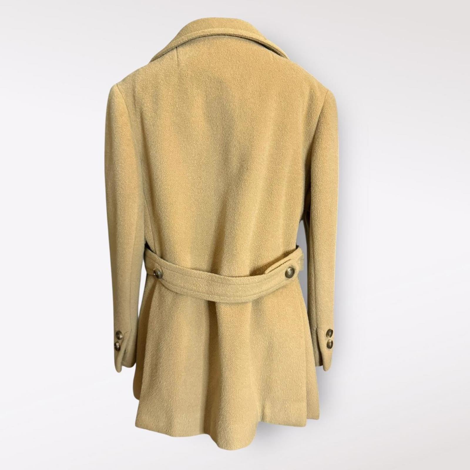 Lord & Taylor Beige Wool Peacoat