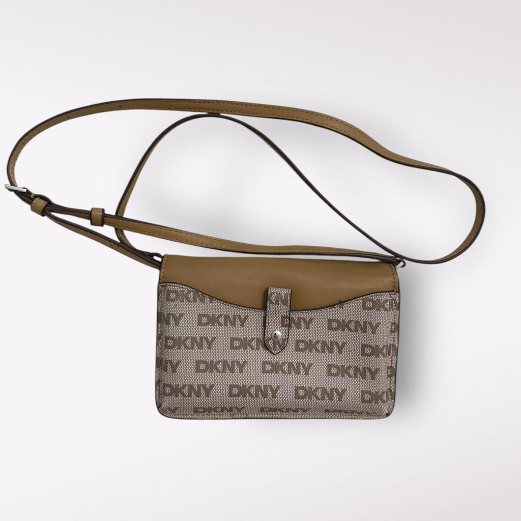 DKNY Women's Tan and Brown Crossbody Bag