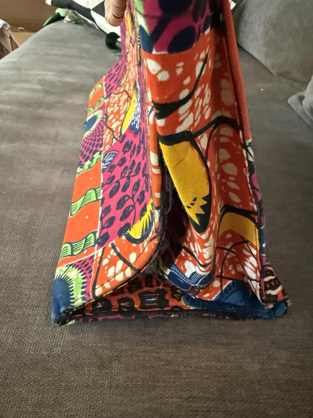 African Print Handbag Tote Large 16x12x6