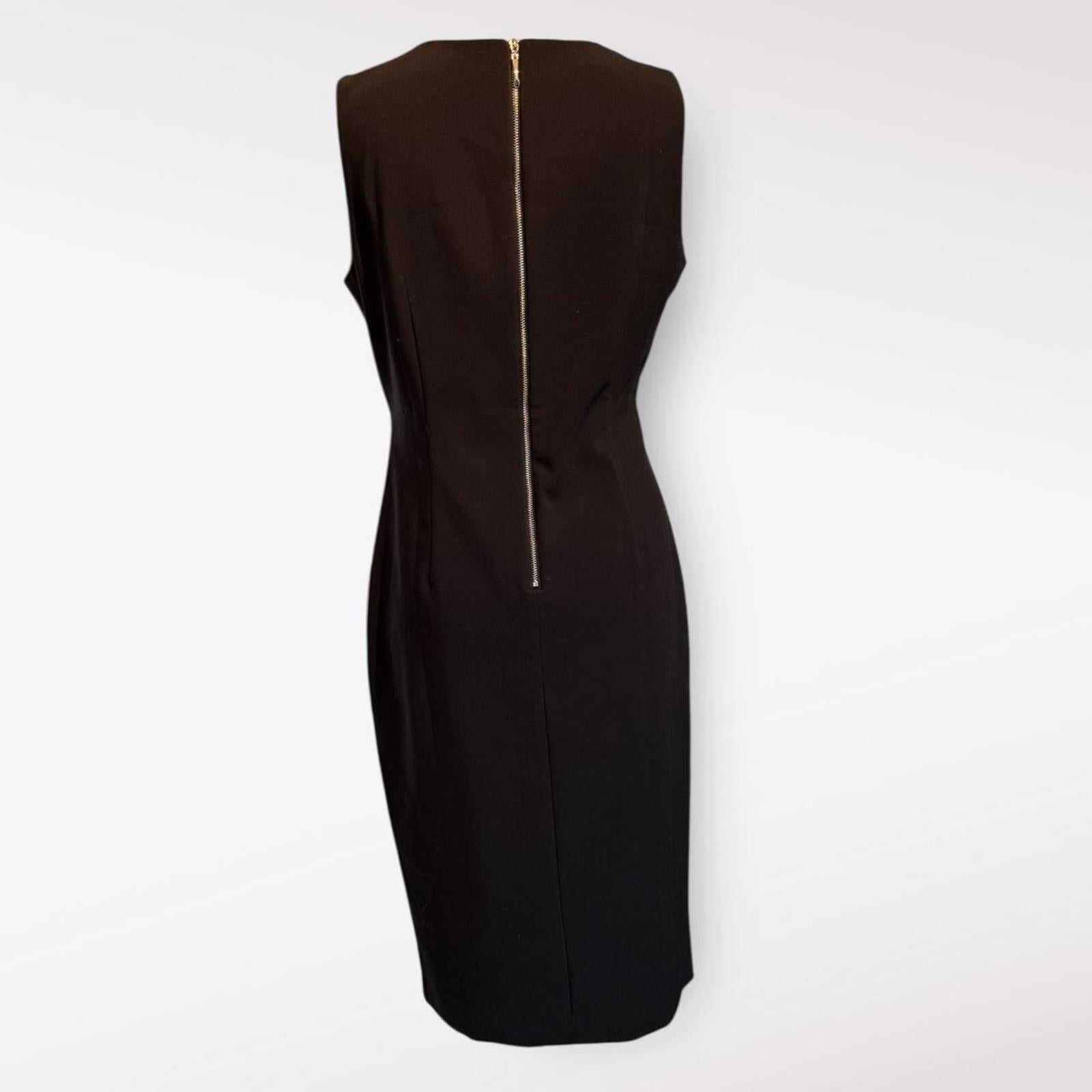 White House Black Market Colorblock Sleeveless Sheath Dress with Back Zipper