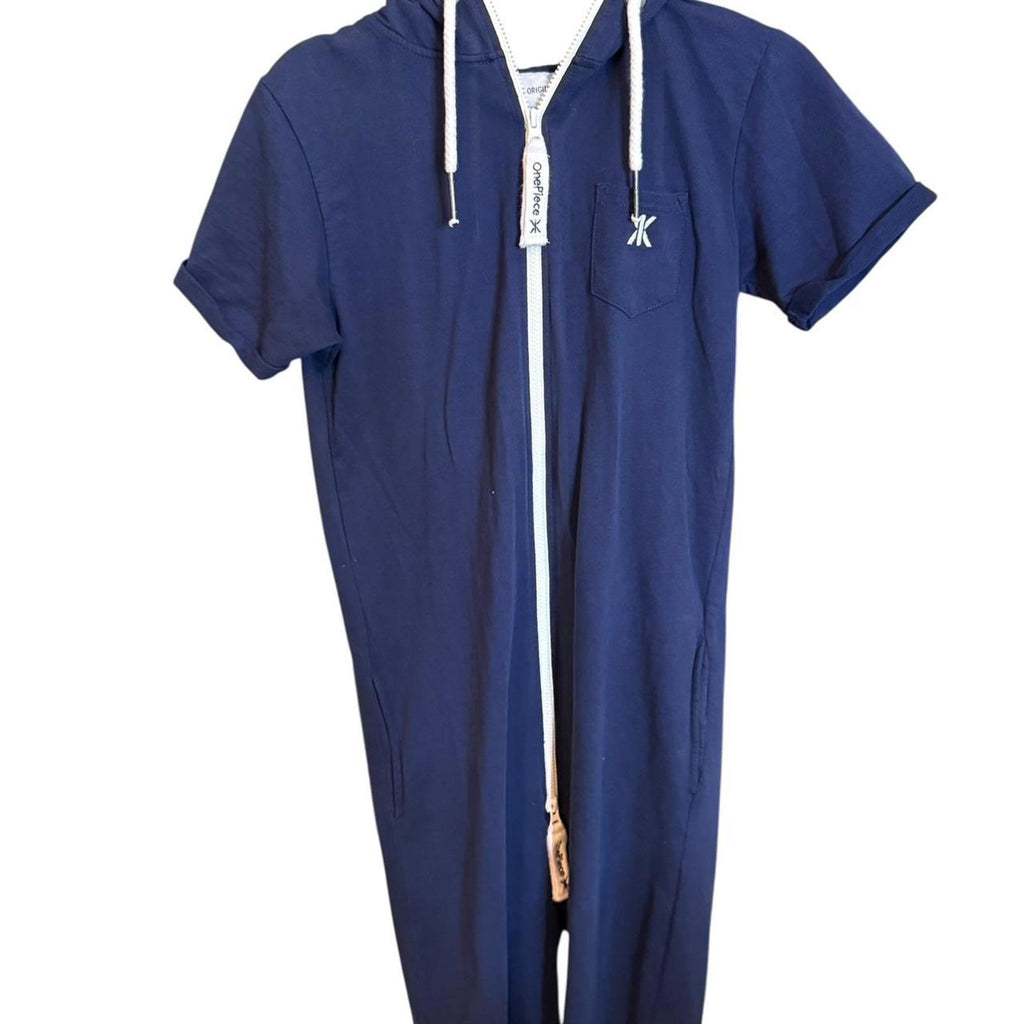 OnePiece Blue Hooped Jumpsuit Size XS