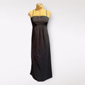 CM CIA Maritima Black Maxi Dress with Spaghetti Straps and Side Slit