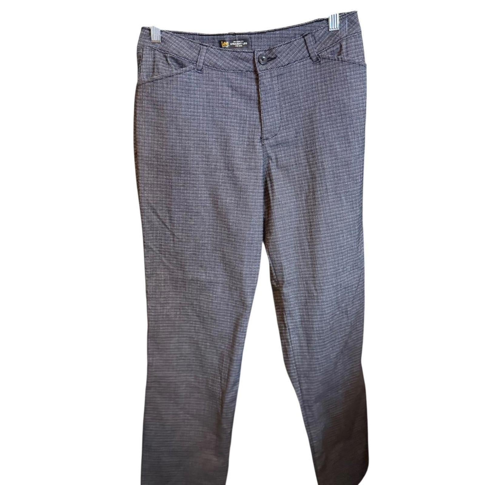 Lee Petites Relaxed Fit Straight Leg Pants Mid Rise