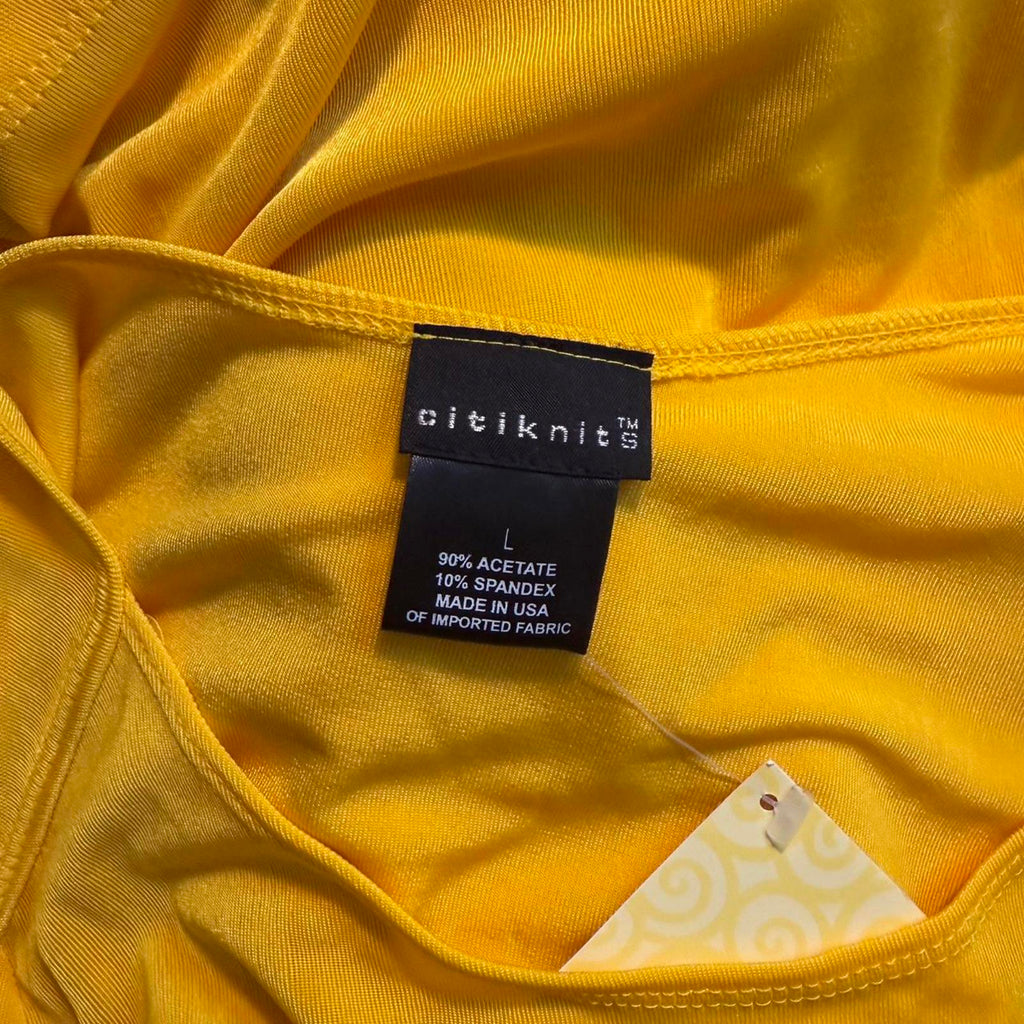 Citiknit Yellow Long Sleeve Top Size L