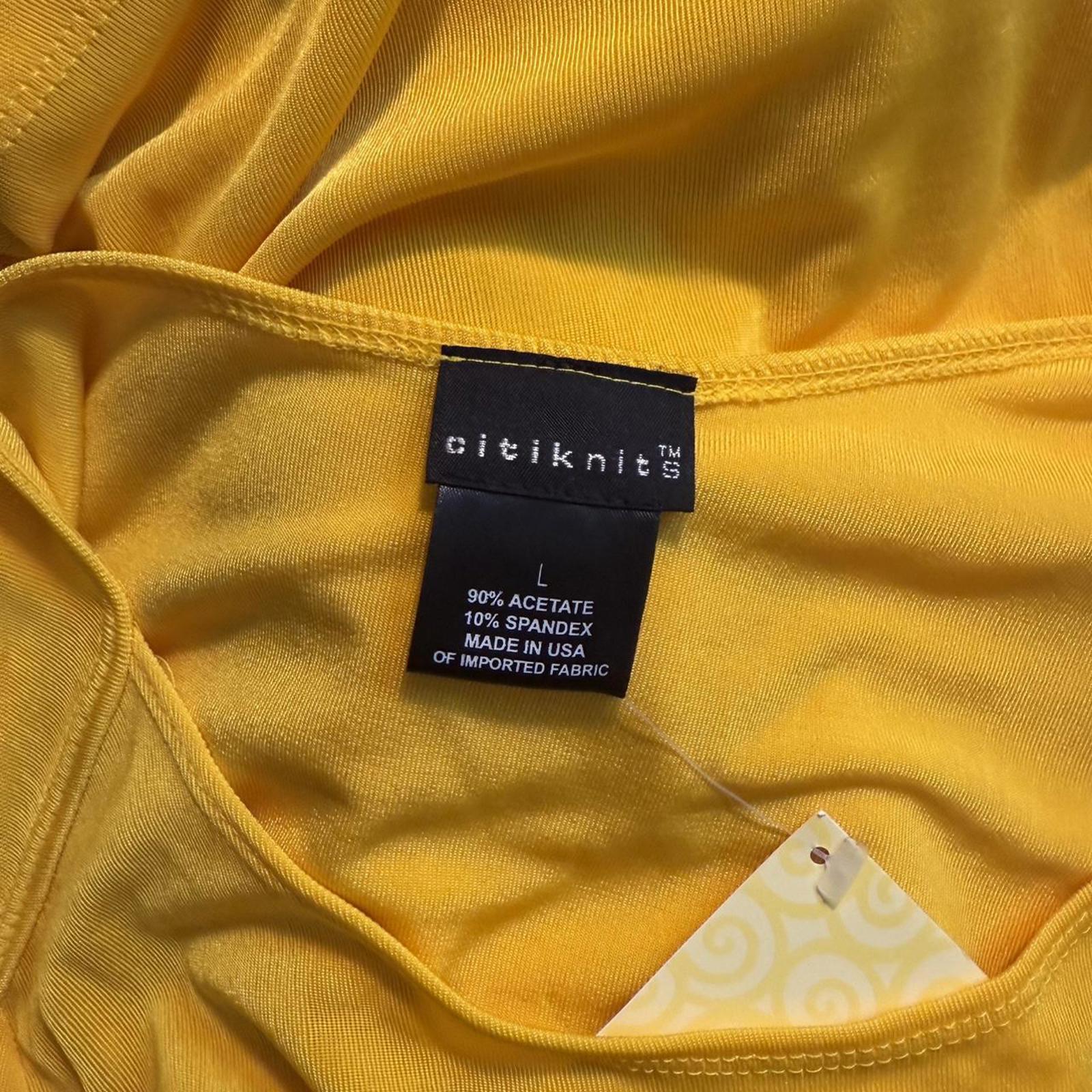 Citiknit Yellow Long Sleeve Top Size L