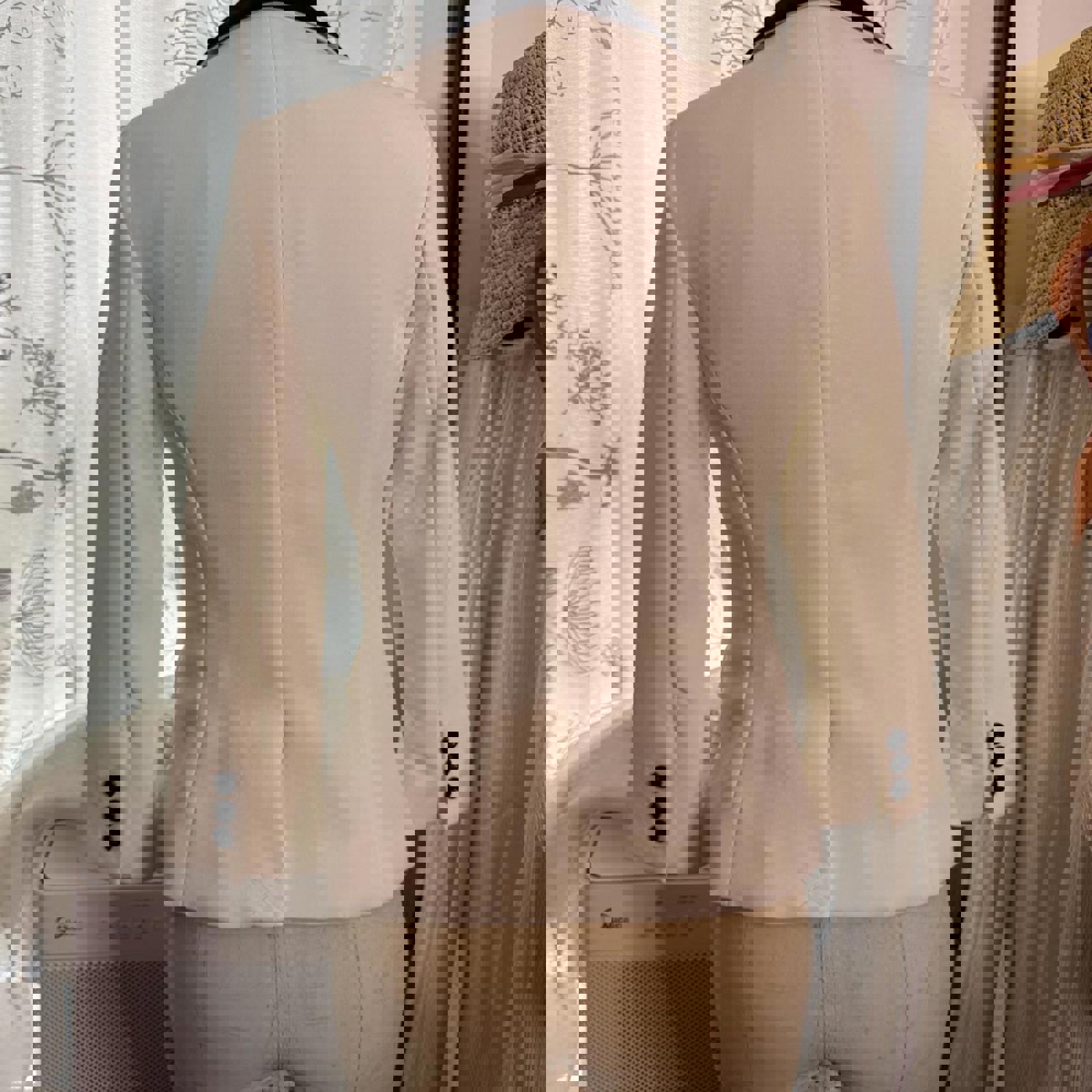 Forever 21 Cream and Black Blazer with Velvet Collar