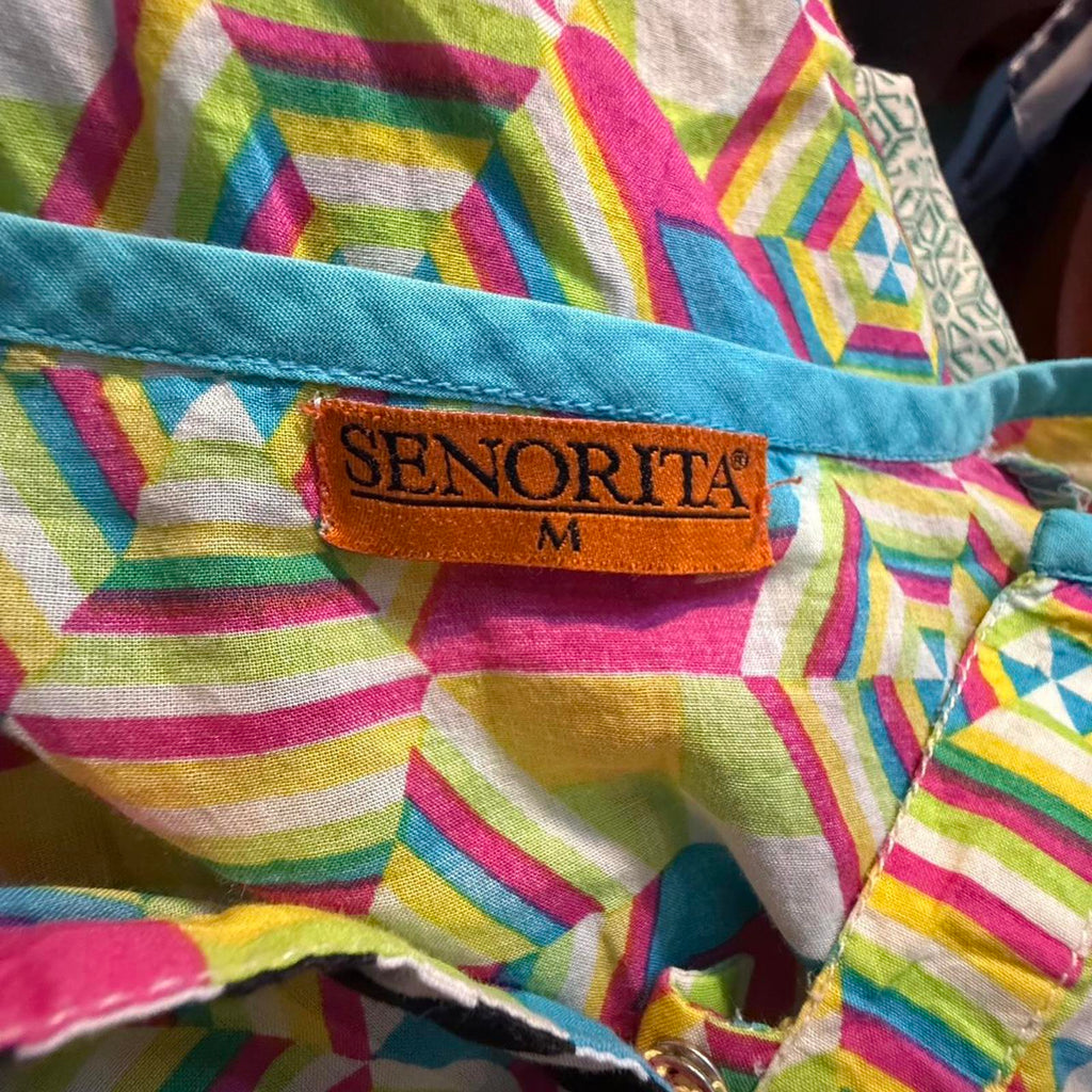 Senorita Colorful Tunic Top Size XS