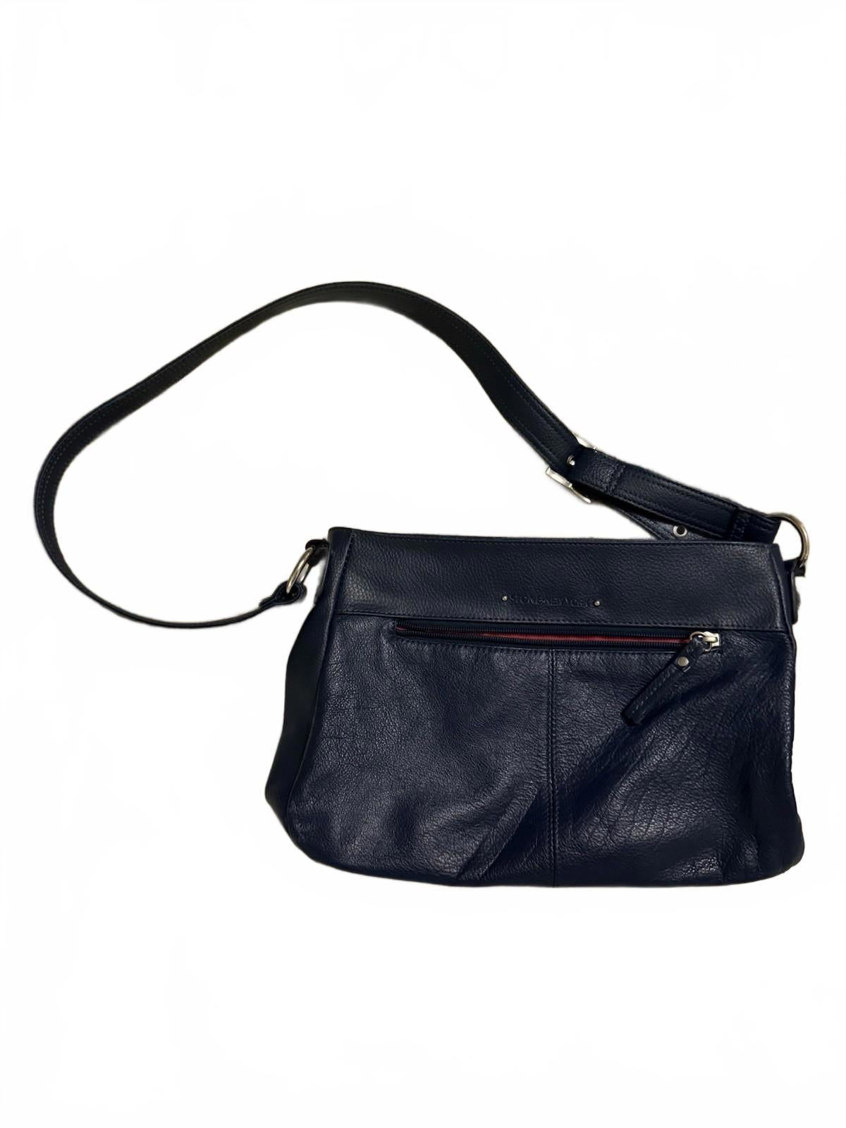 Stone New York Blue Leather Purse Handbag