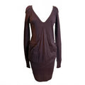 Patrizia Pepe Brown Long Sleeve Dress Size S