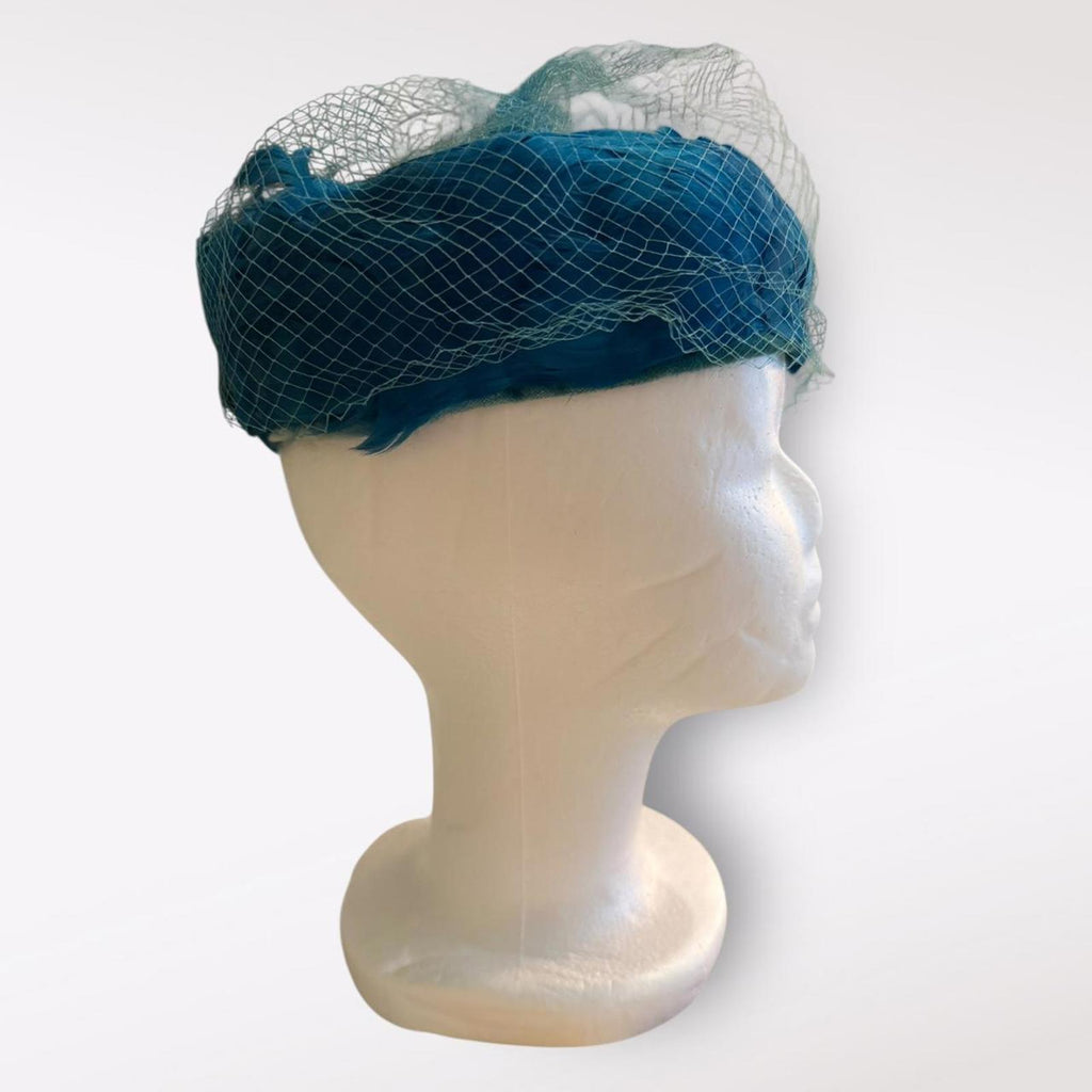 Vintage Women's Blue Feather Hat