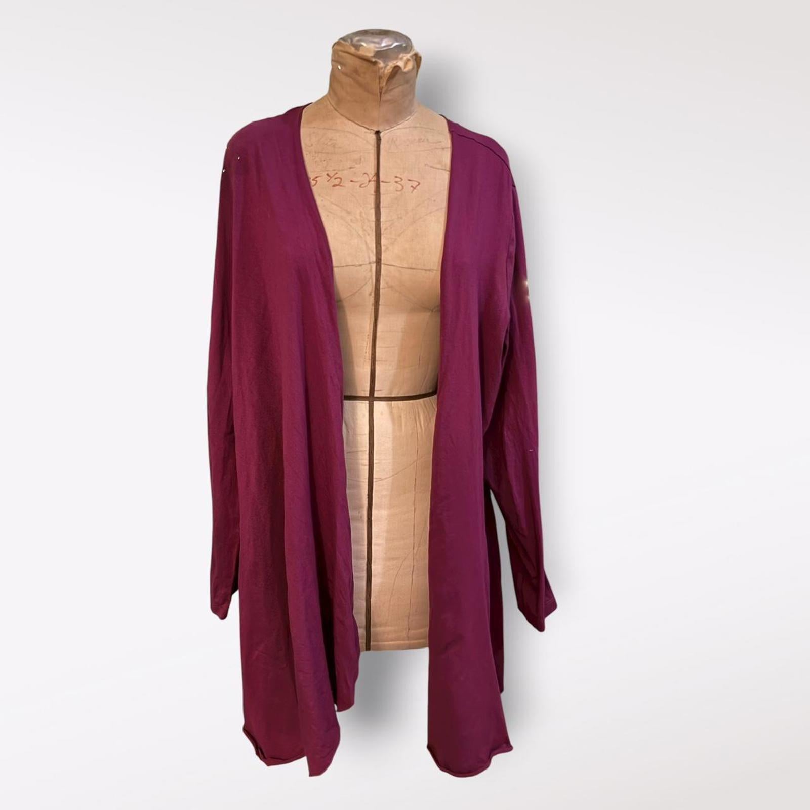 Frank Walder Magenta Long Sleeve Cardigan