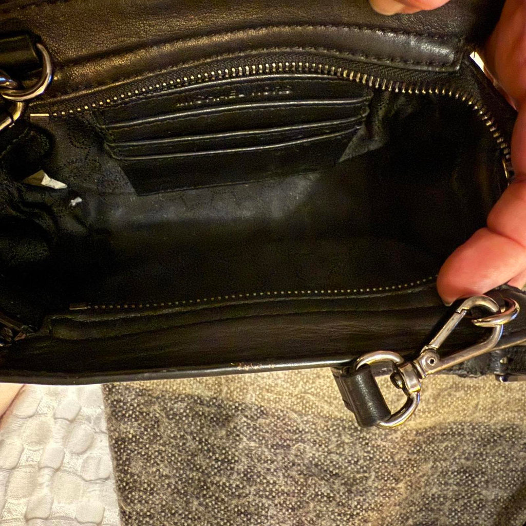 Michael Kors Black Crossbody Purse with Metal Studs