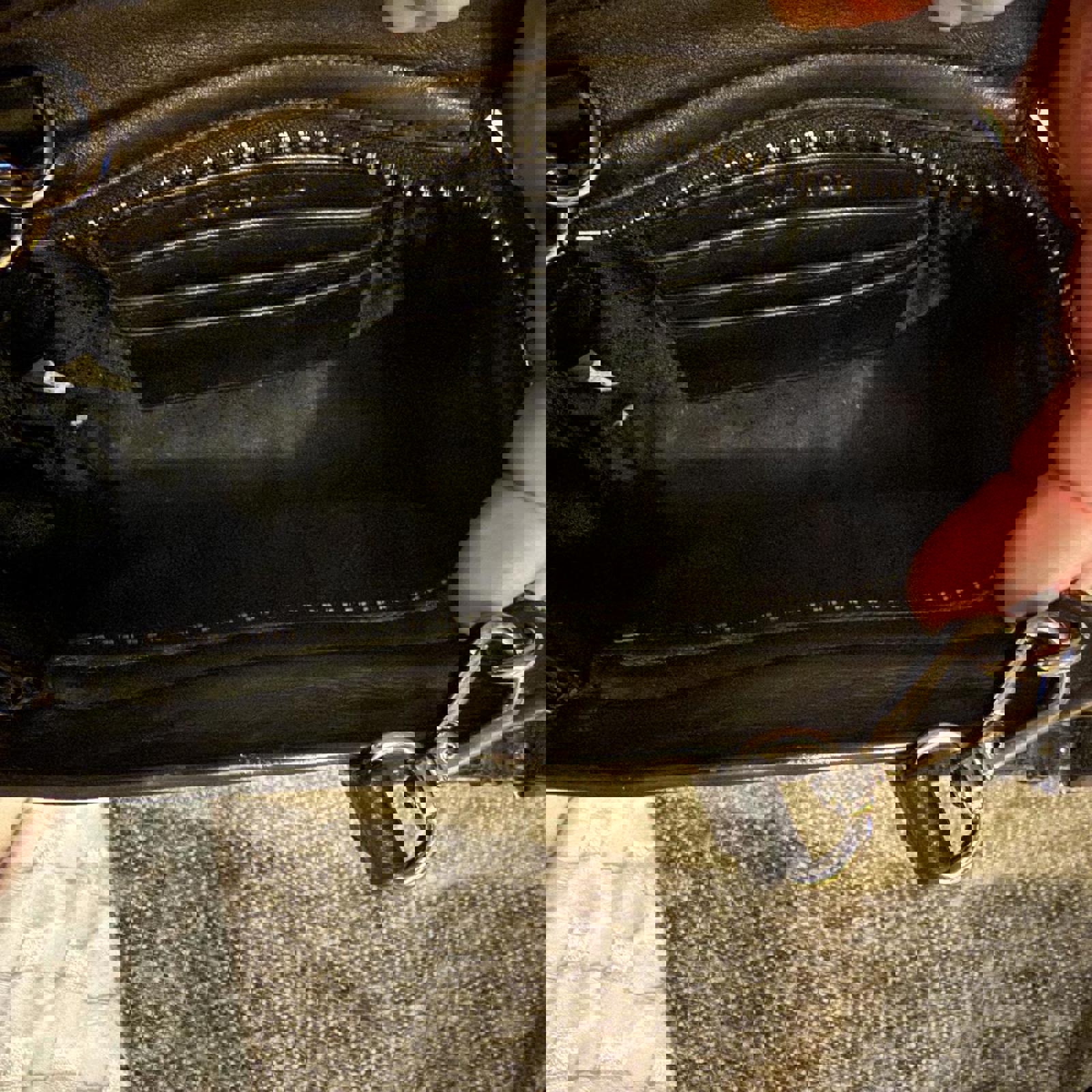 Michael Kors Black Crossbody Purse with Metal Studs