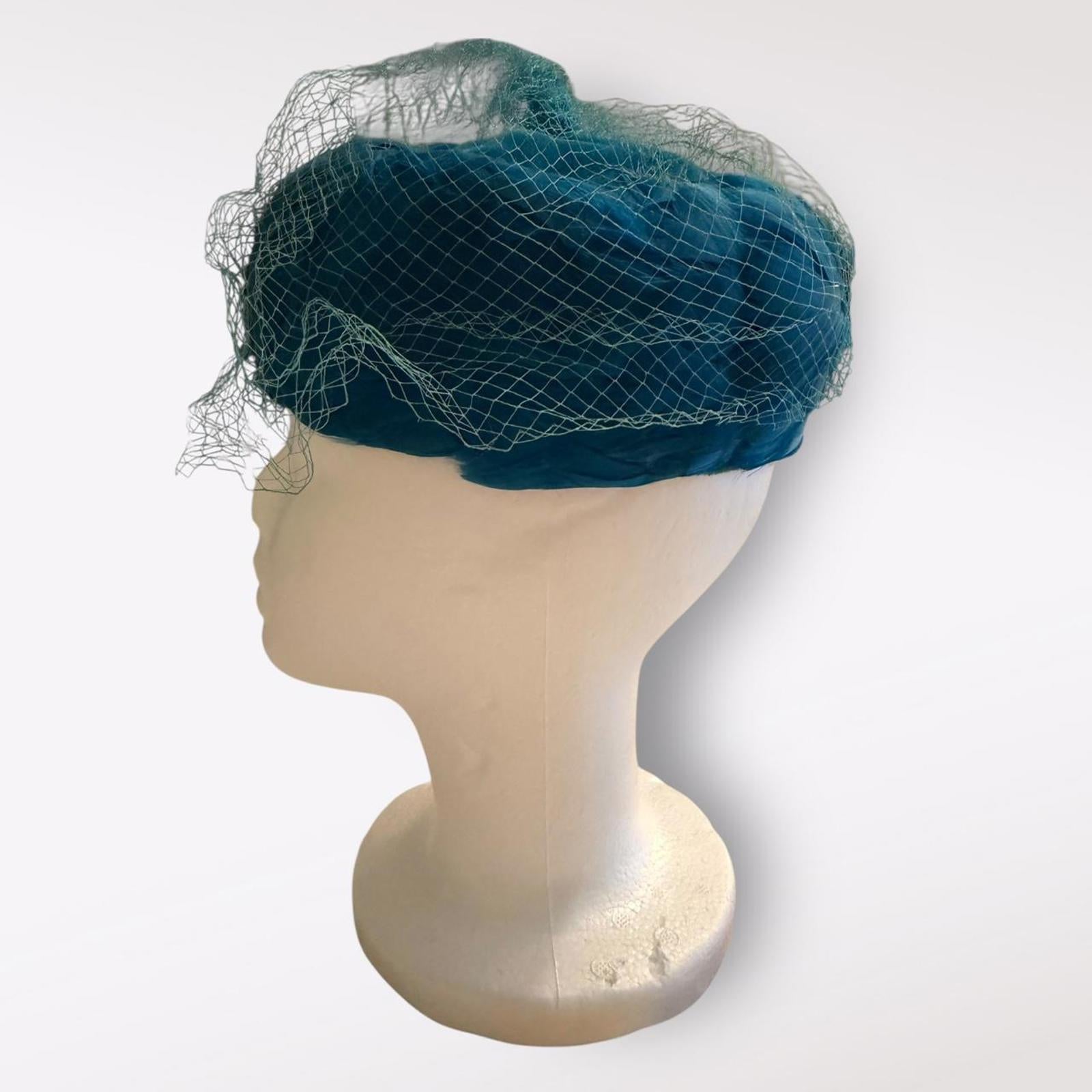 Vintage Women's Blue Feather Hat