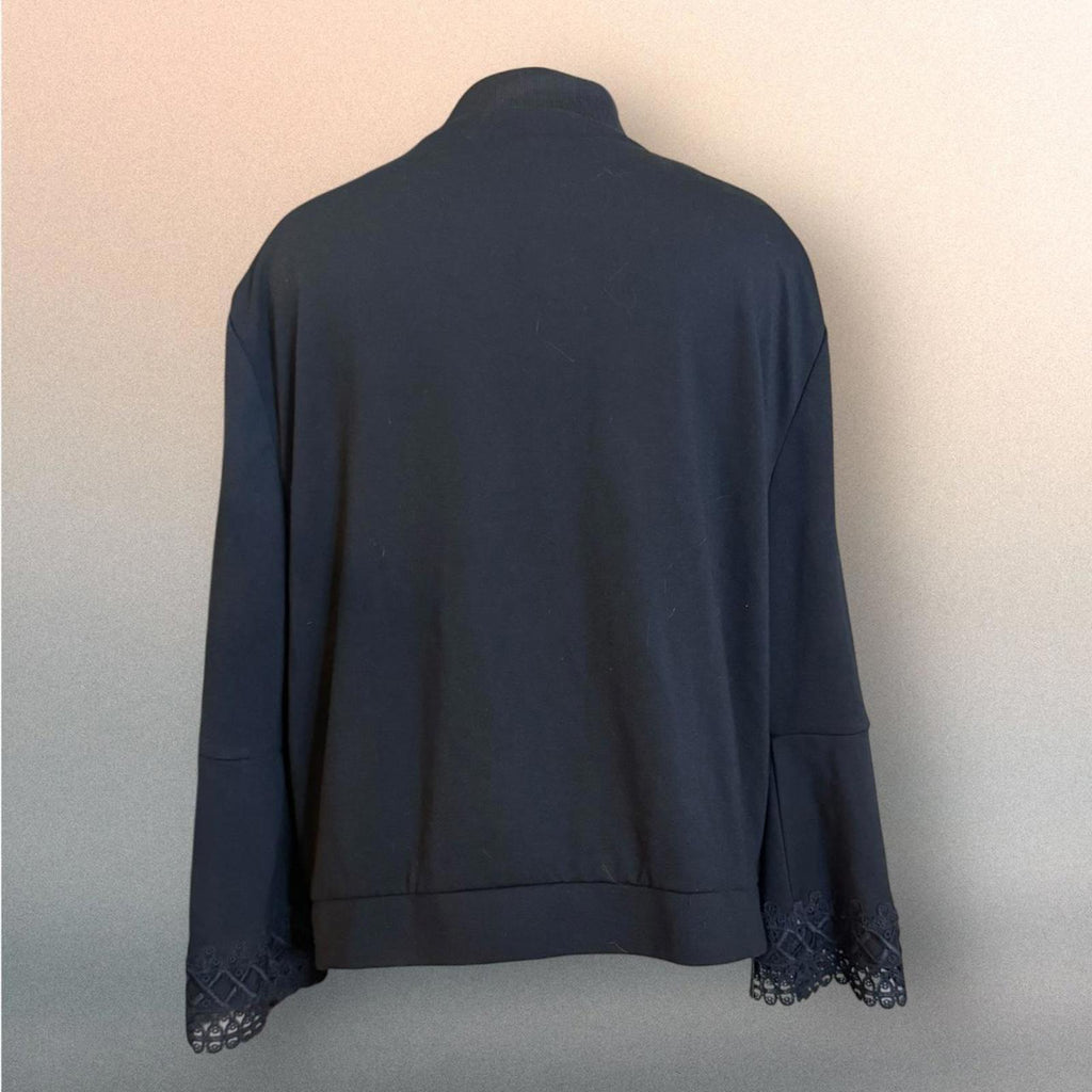 Le Gali Black Jacket with Bell Sleeve Size M