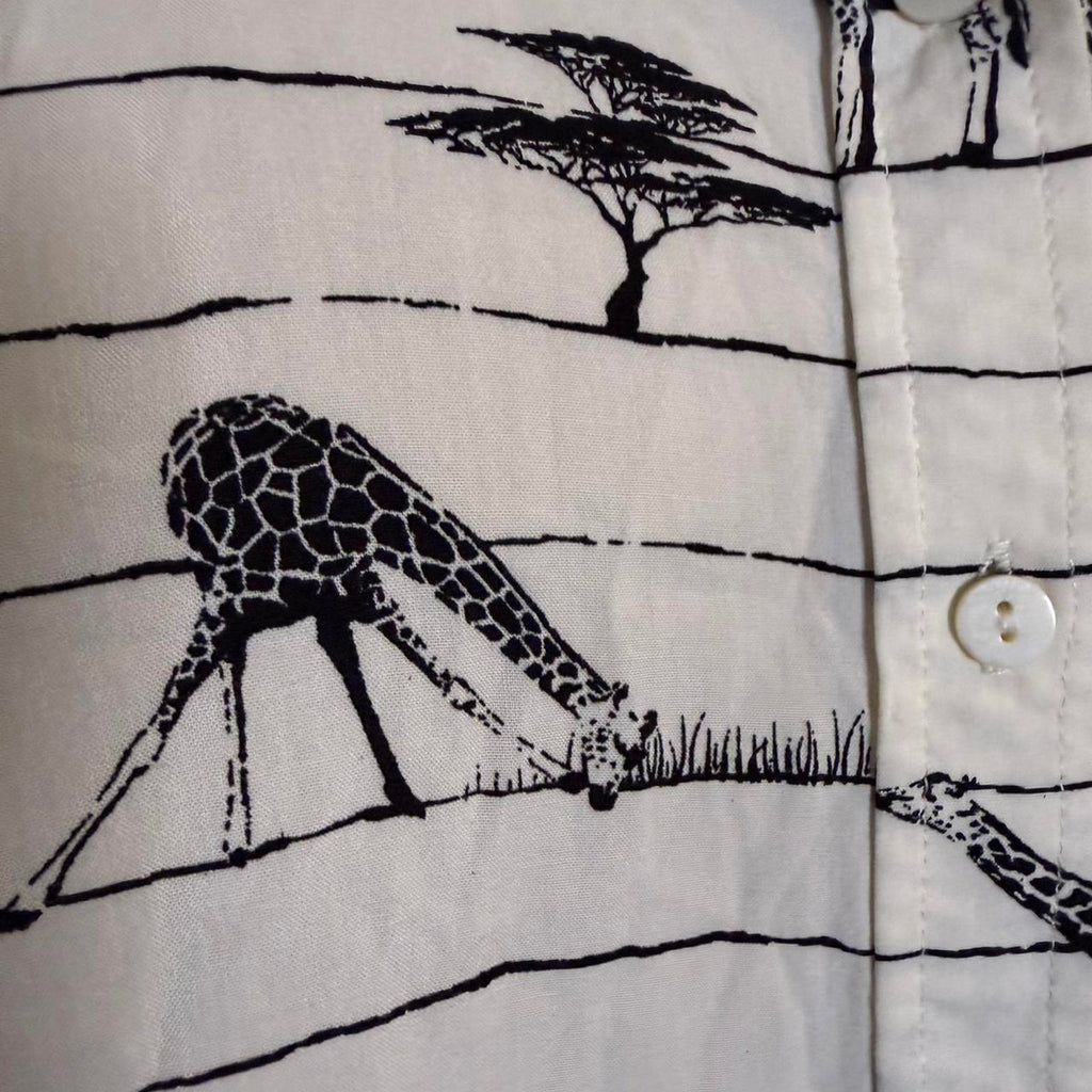 Jane + Delancy Giraffe Print Button Down Shirt
