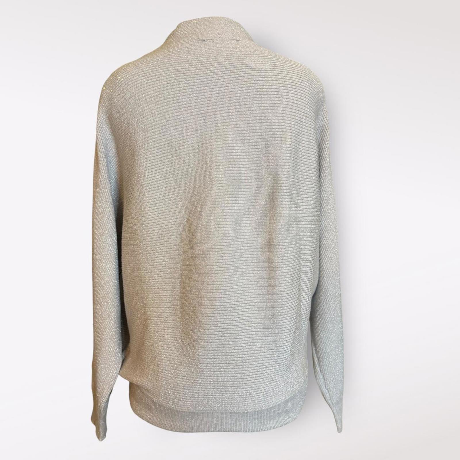 Philosophy Turtleneck Sweater with Silver Accents