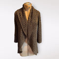 JANA Brown Crochet Open Front Cardigan Sweater