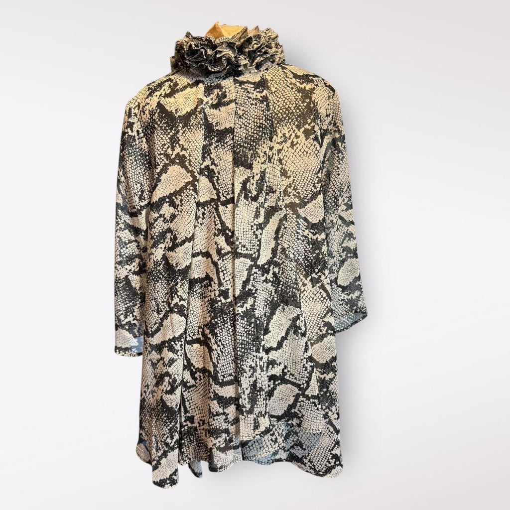 Jaipur Snake Print Long Sleeve Tunic Blouse