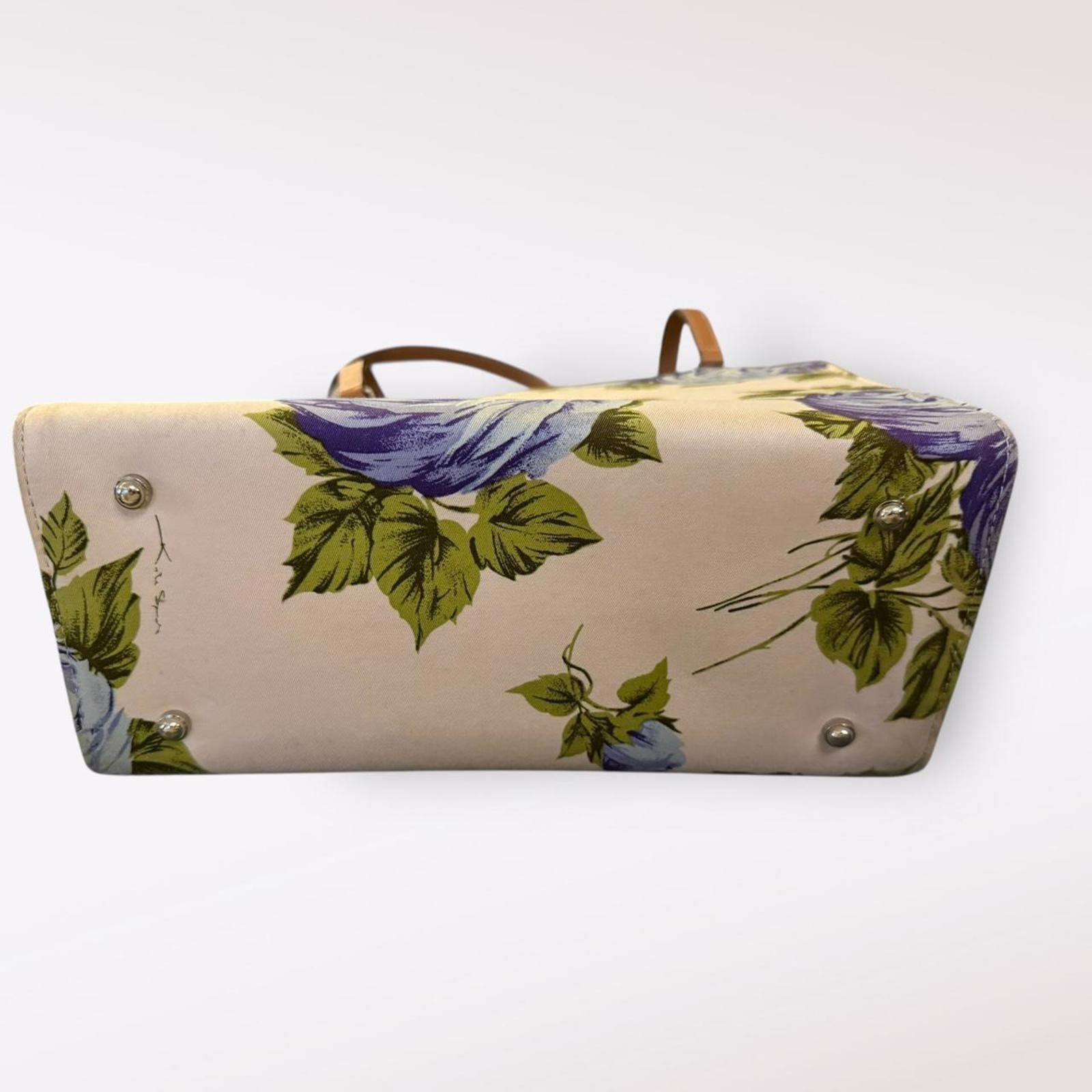Kate Spade Sam Blue Cabbage Rose Shoulder Bag