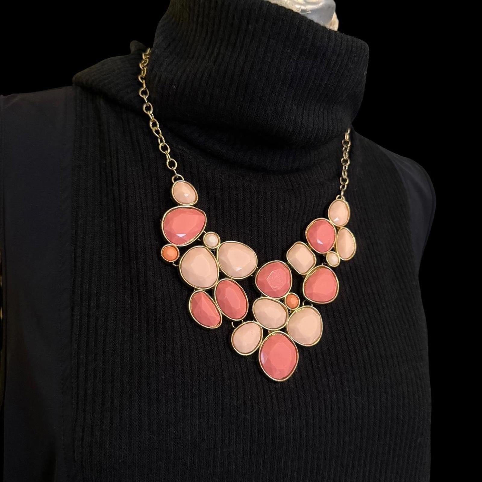 Pink and Cream Statement Necklace