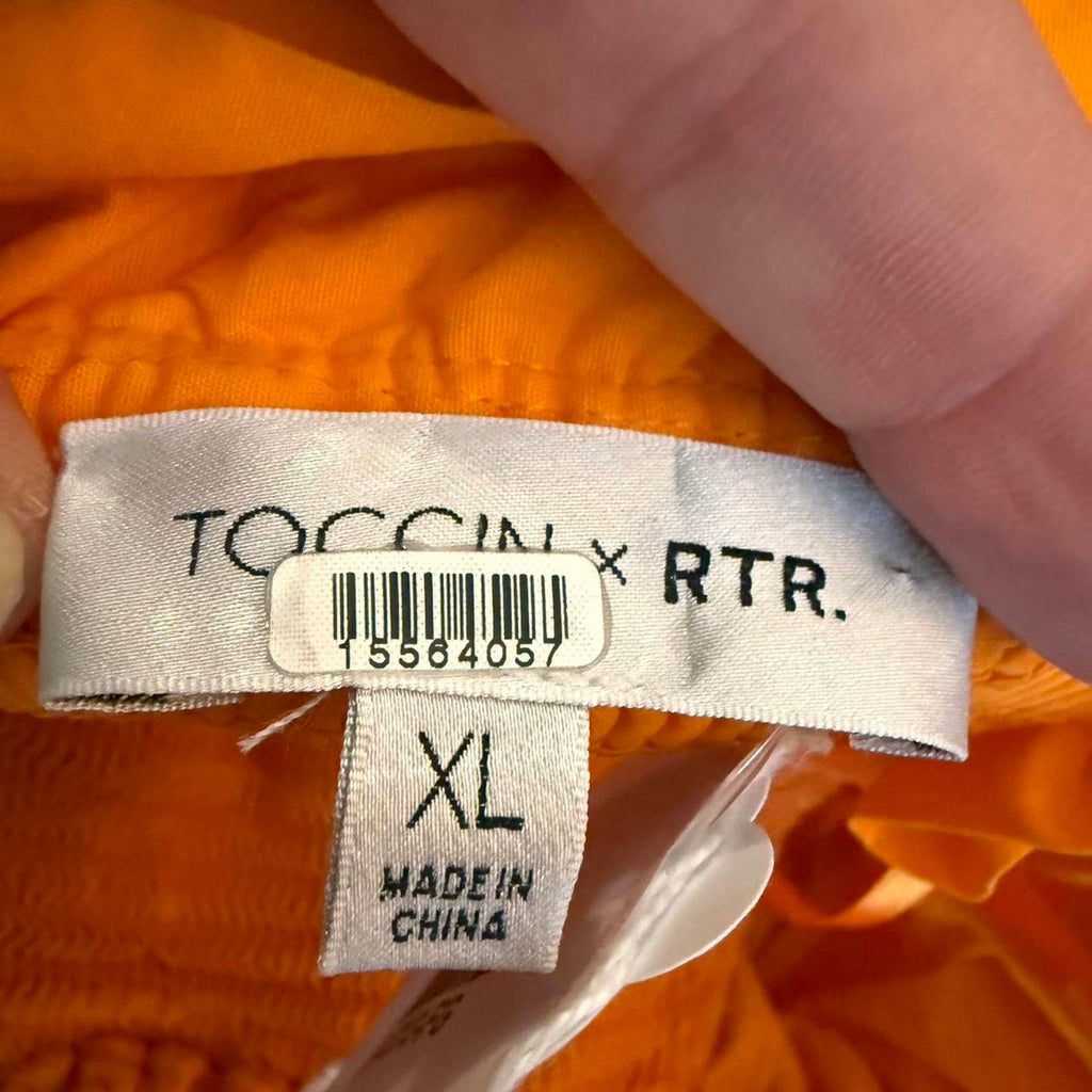 Toccin for Rent the Runway Bright Orange Midi Dress