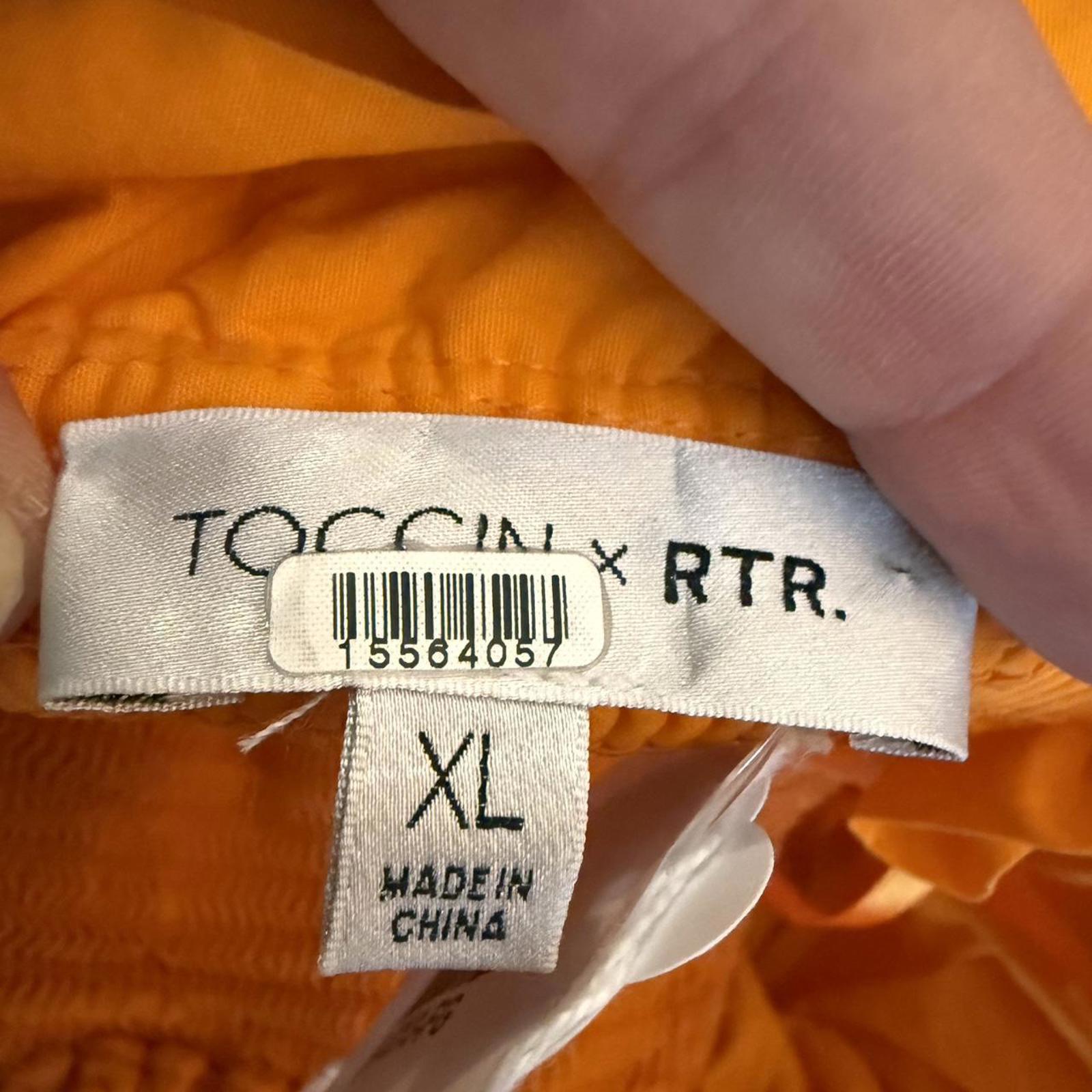 Toccin for Rent the Runway Bright Orange Midi Dress