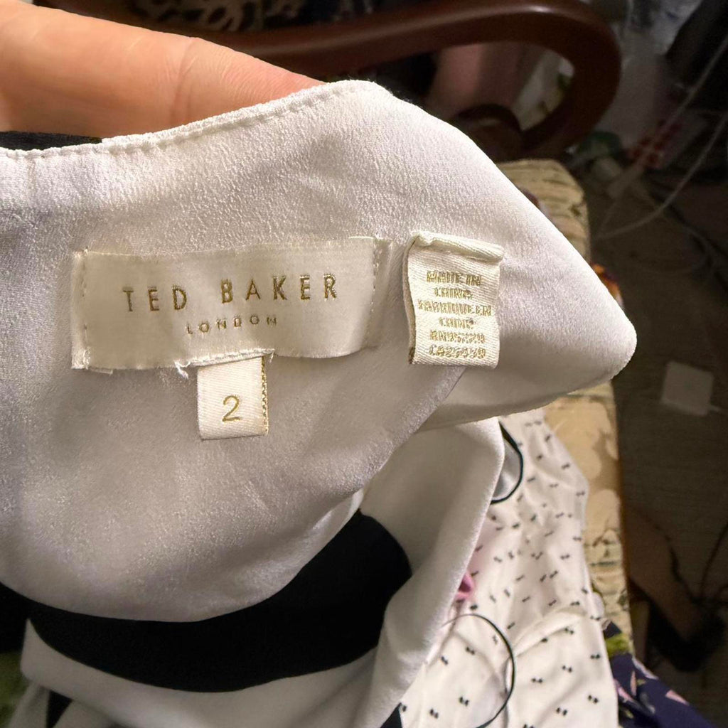 Ted Baker White and Black Maxi Dress