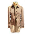 Michael Kors Brown Wool Blend Button-Up Jacket with Belt