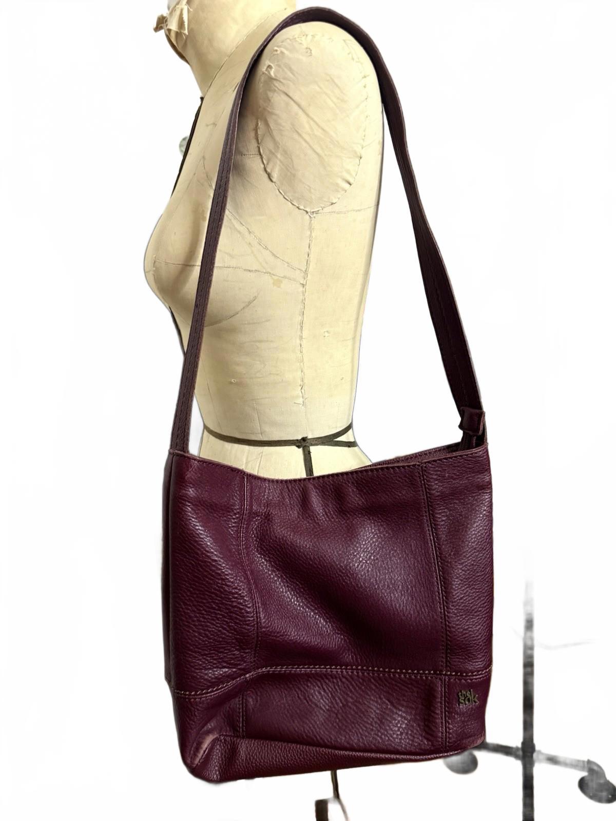 The Sak Genuine Leather De Young Crossbody Burgundy Wine
