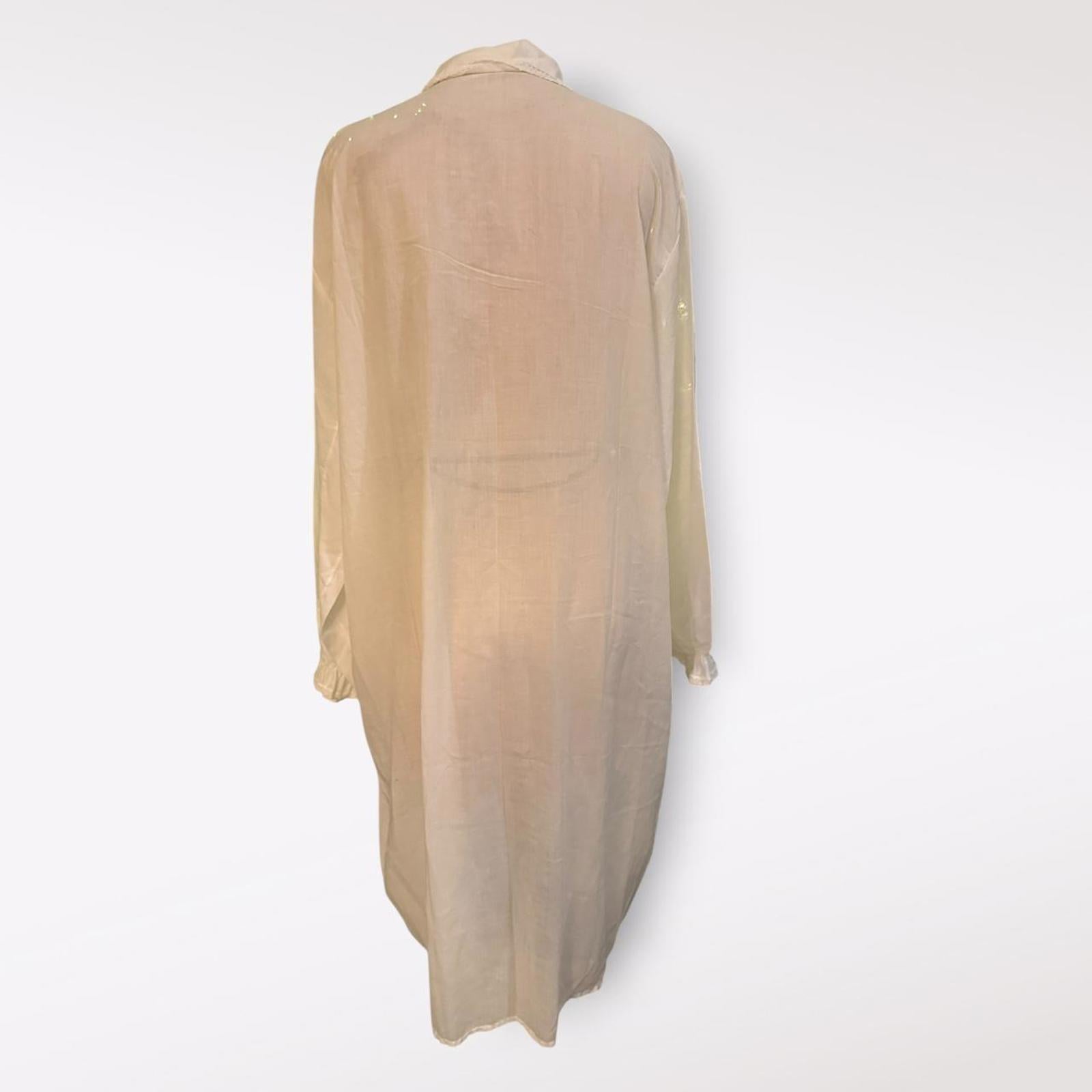 Vintage Cotton-Dacron Cream Nightgown