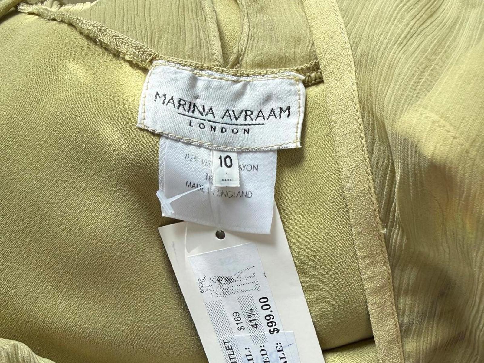 Marina Avraam Sleeveless Olive Green Midi Dress