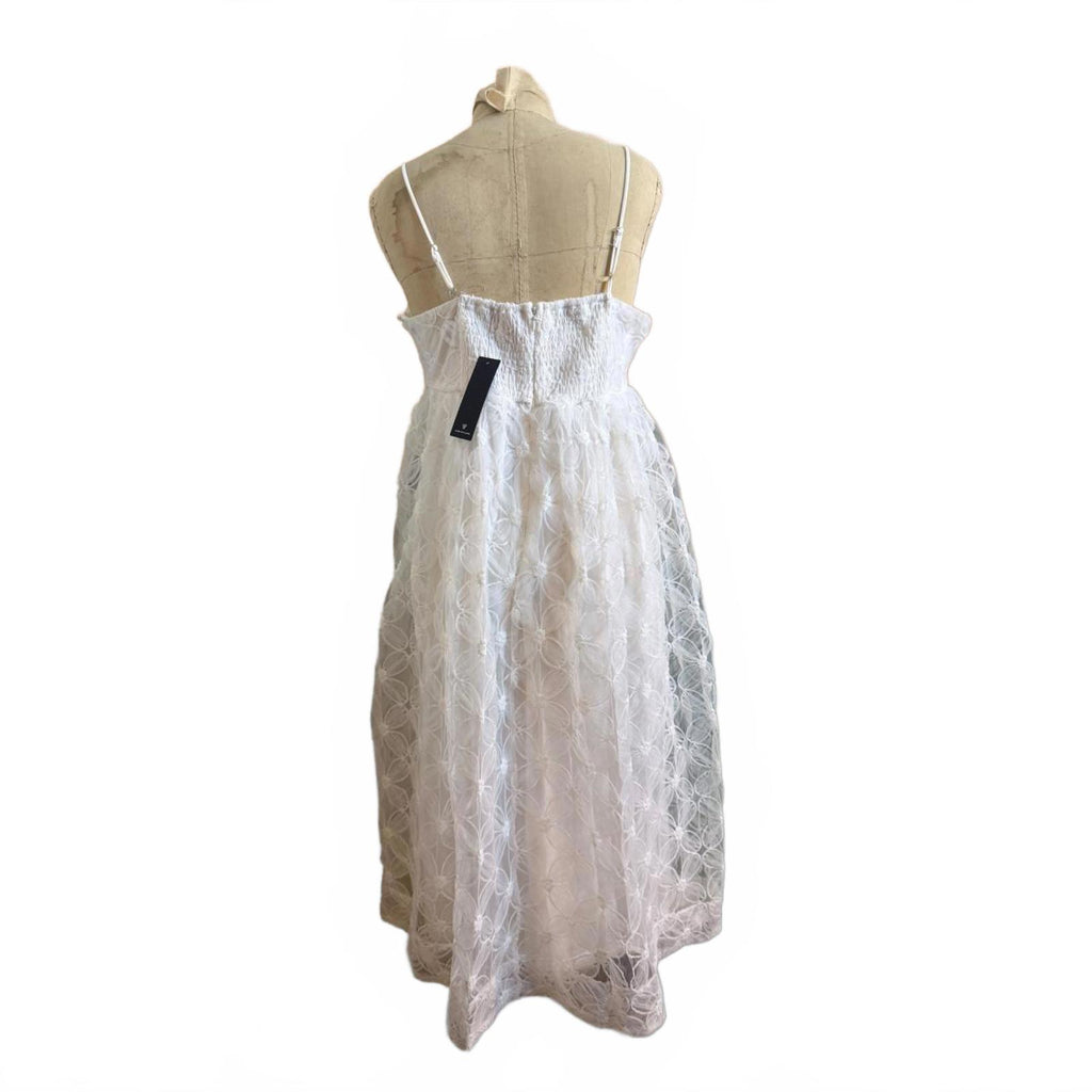 Lulus White Lace Midi Dress Size M
