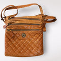 Angel Kiss Tan Leather Crossbody Bag