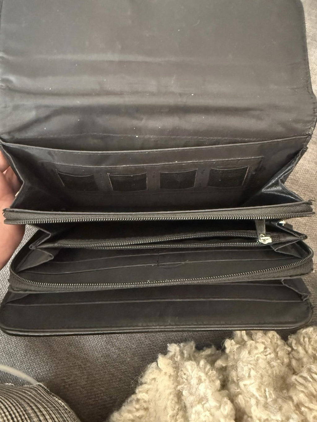 Franco Sarto  Black Leather Clutch