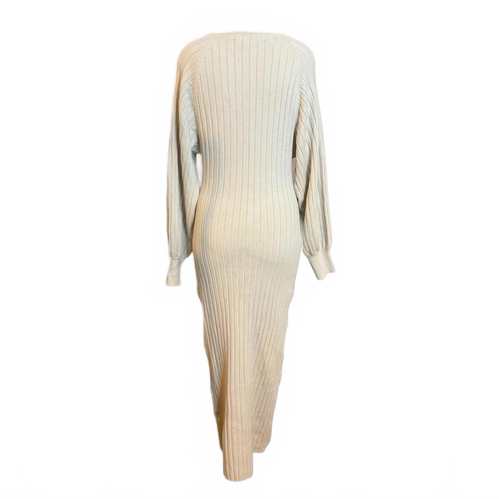 Free People FP Beach Cream Bodycon Midi Dress Size S
