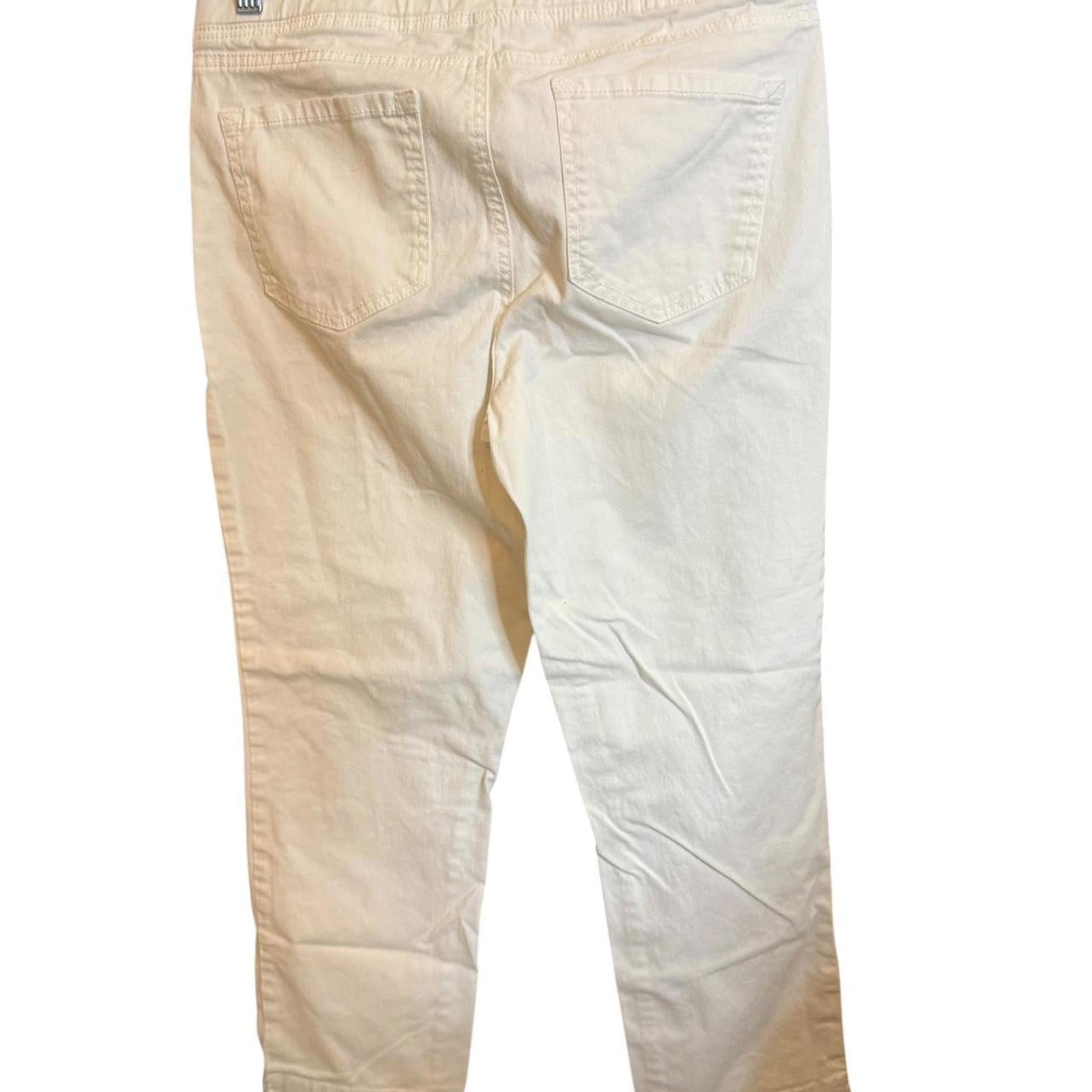 L.e.i. Women's White and Cream Trousers Size XL