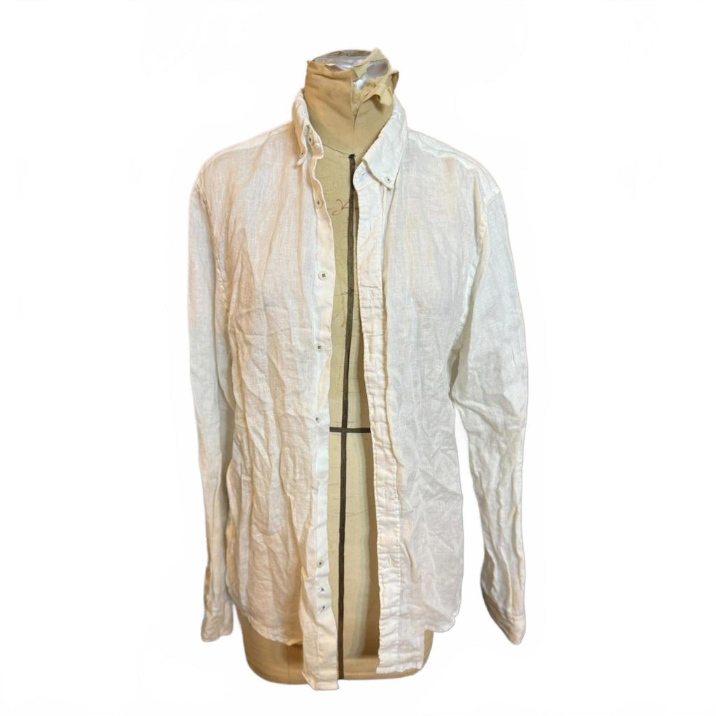 Denim And Flower White Button Up Shirt Size S