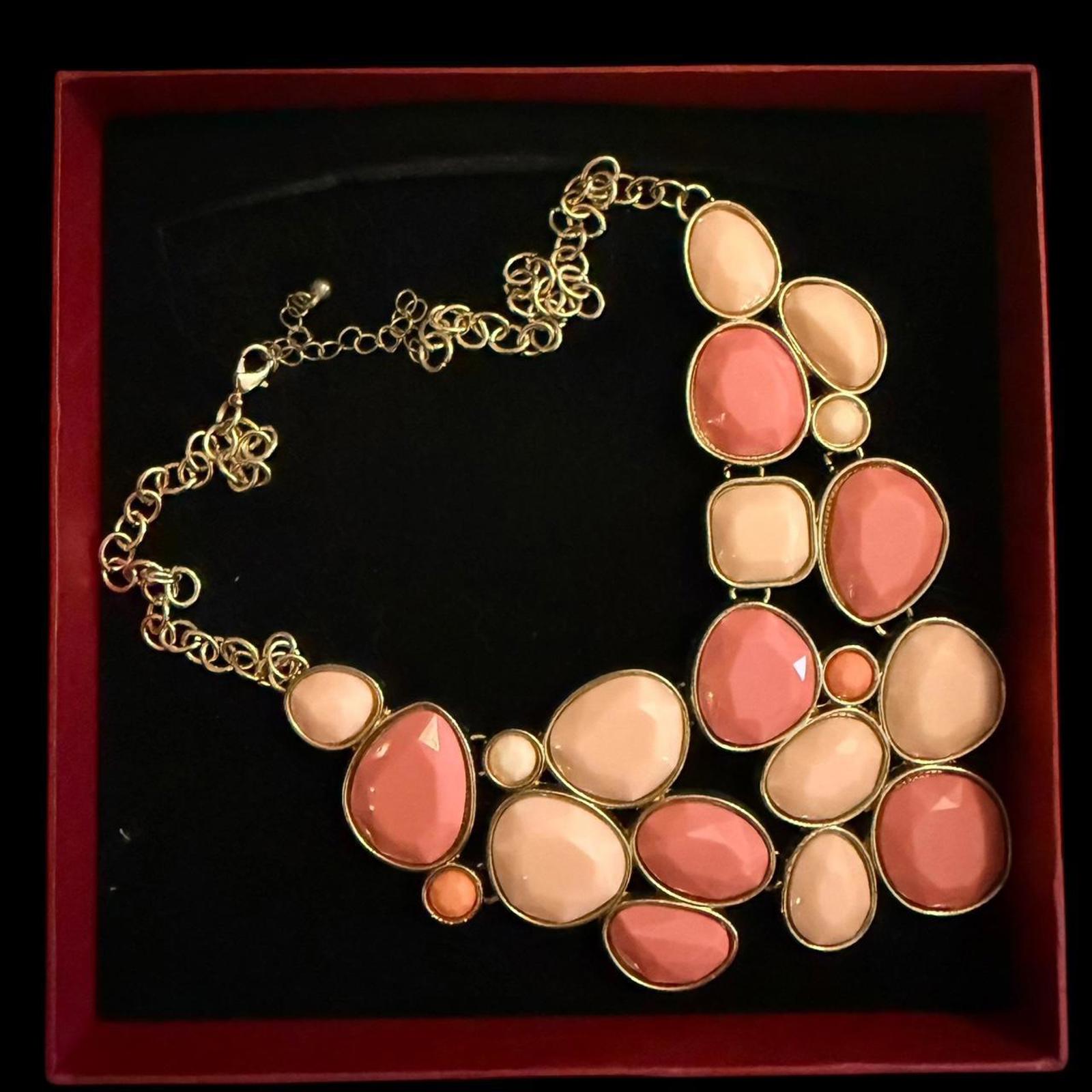 Pink and Cream Statement Necklace