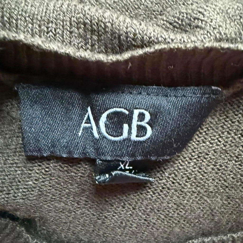 AGB Olive Green Long Sleeve Sweater Dress