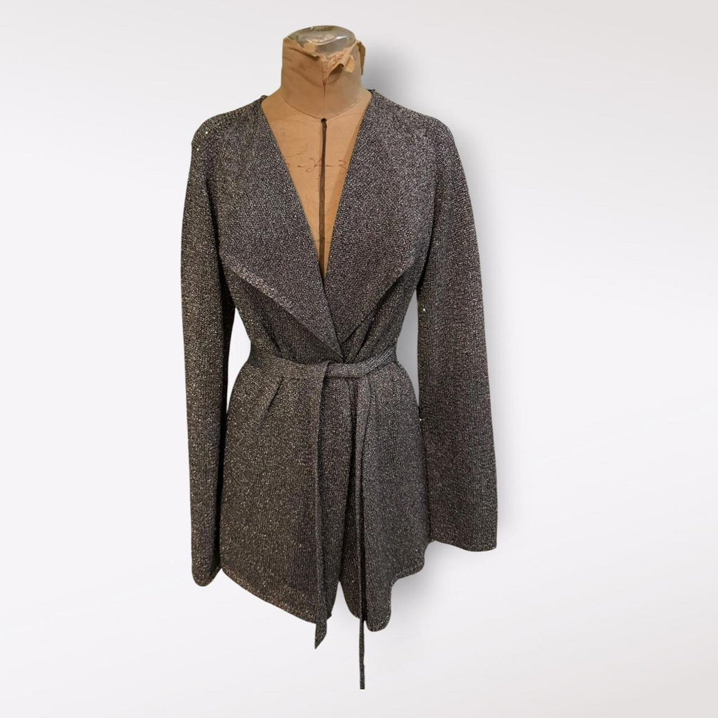 Oodji Silver Cardigan with Belt